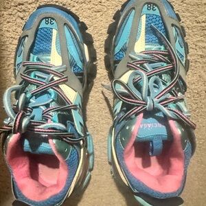 Balenciaga Blue and Pink Sneakers